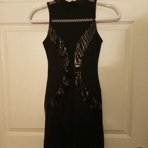 Bodycon Black Netted Dress
